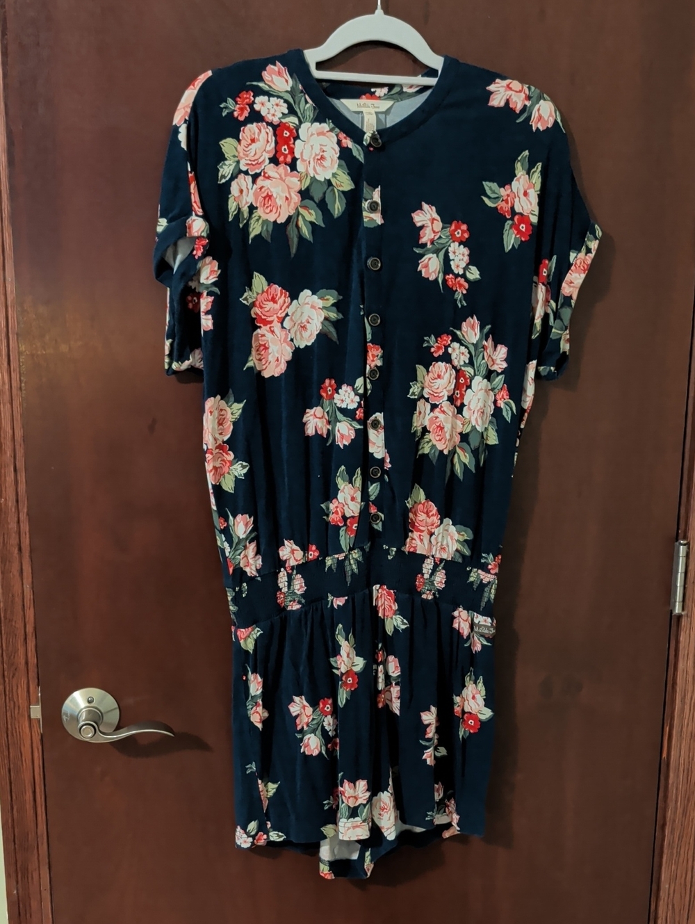 Matilda Jane Navy Floral Button-Front Romper